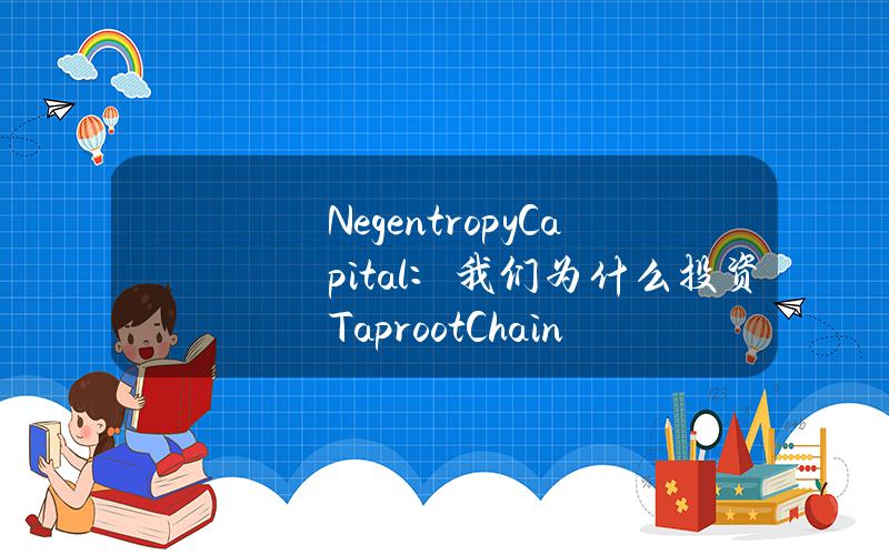 NegentropyCapital：我们为什么投资TaprootChain